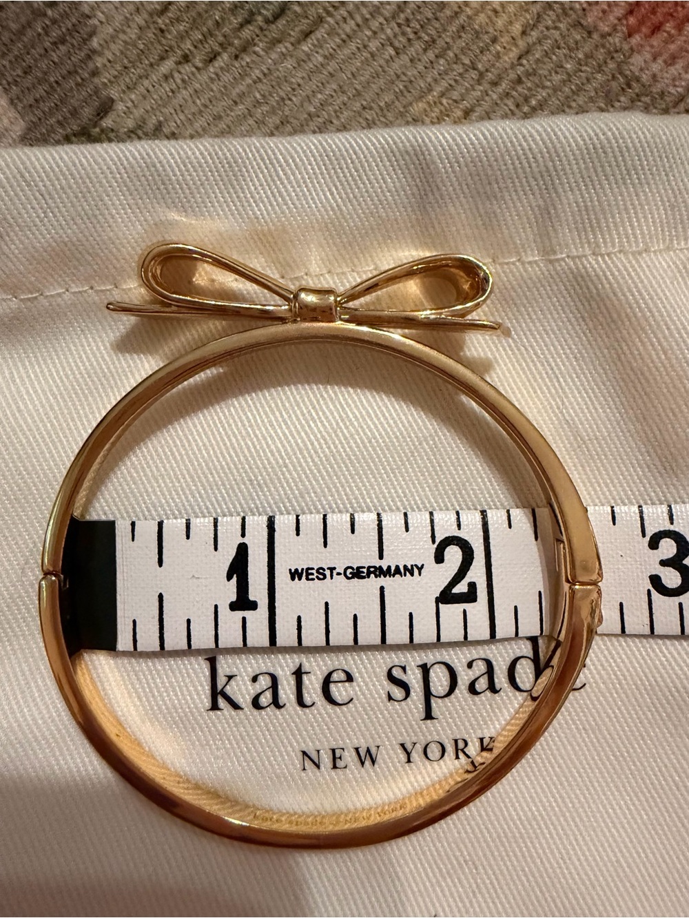Kate Spade New York Gold Bow Bangle Bracelet - Picture 7 of 8